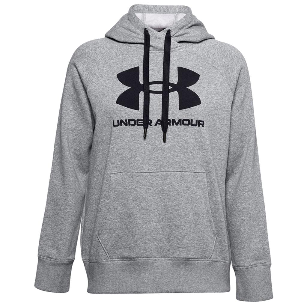 Under Armour Rival Fleece Logo Hoodie, Womens grey Sweatshirt