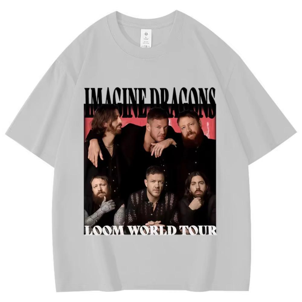 Imagine Dragons Loom Мировой Тур 2026 Футболка Мужская Женская Мода Рок С Коротким Рукавом Футболки Летние Повседневные Свободные Хлопковые Футболки