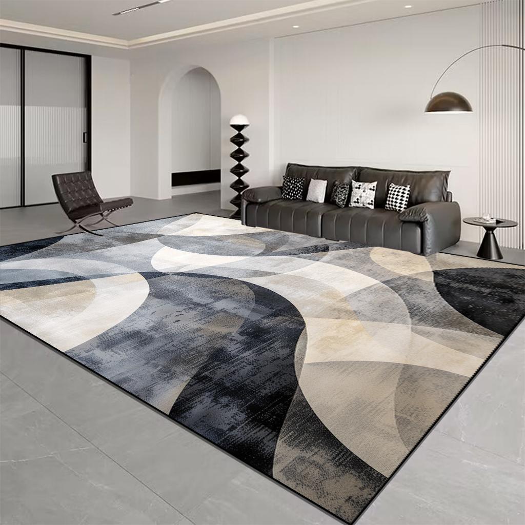 Скандинавский ковер в полоску класса люкс для декора гостиной, мягкие ковры, легко чистящиеся, для спальни, большой площади, оранжево-коричневый коврик для пола