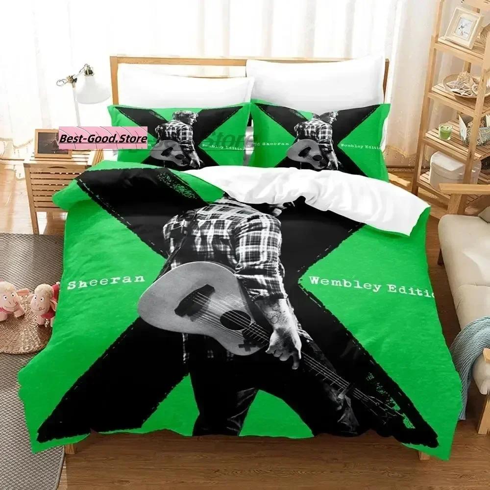2014 Ed Sheeran Bedding Set Duvet Cover Sheet Printed Bed Set Pillowcase Bed Full Queen King Size Comforter Bedroom Hip Hop cama