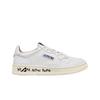 Medalist Low Leather Sneakers White Draw Action Print