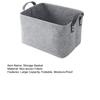 Felt Storage Basket Large Capacity Foldable Organizer with Sturdy Handles for Clothes