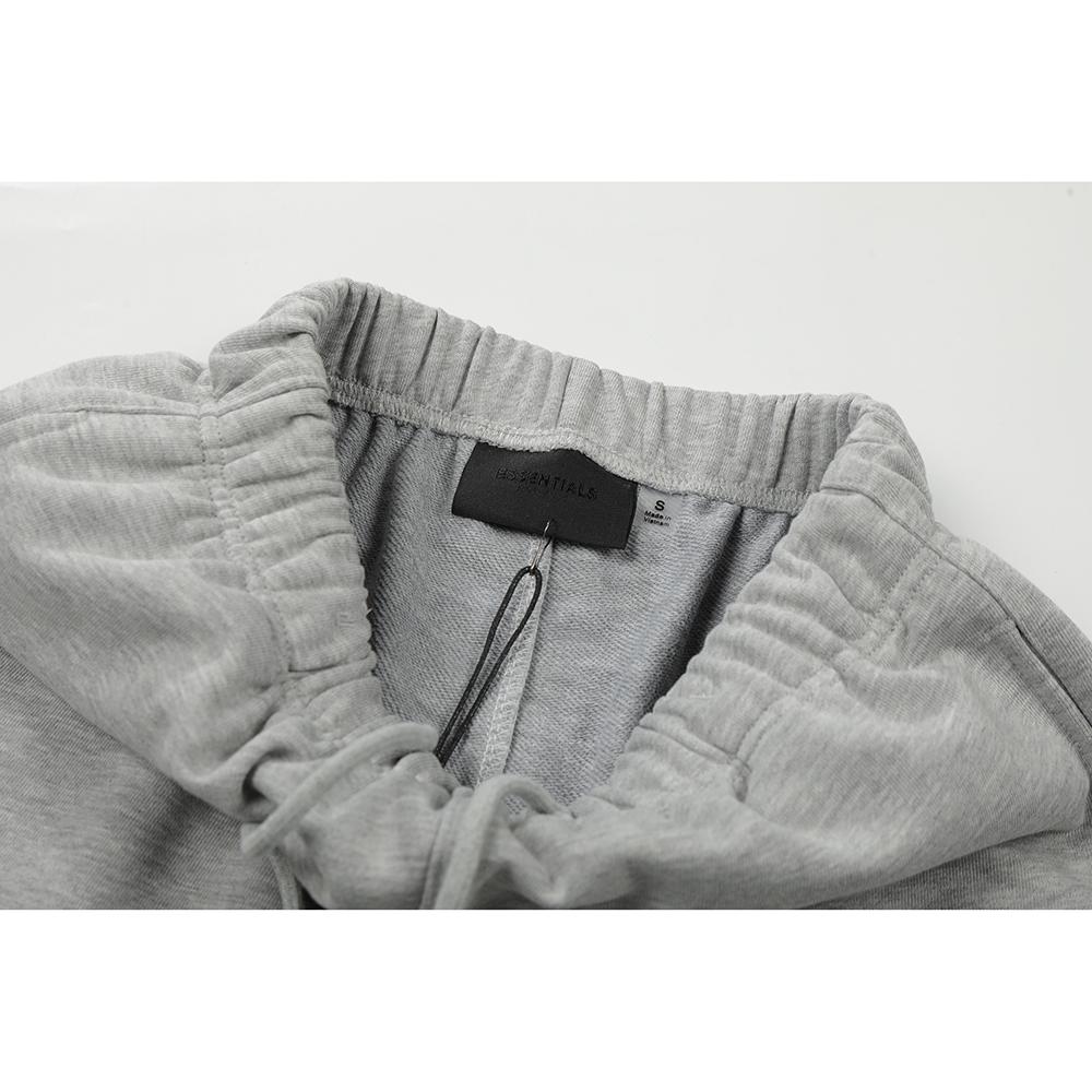 Fear Of God Essentials Шорты с принтом изогнутых букв Унисекс Большие Хлопковые На шнурке Эластичный пояс Уличная одежда Повседневные Спортивные Короткие штаны до колен