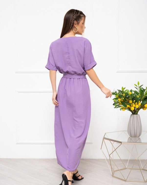 Длинное платье с разрезом на ноге ISSA Plus