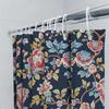Роскошная цветочная шторка для душа Темно-синий фон с узором из розовых и белых цветов Современный декор для ванной Водонепроницаемая ткань для