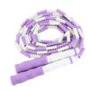 Сегментированная скакалка, регулируемая, распутанная, с бусинами, гибкая, полипропиленовая, пластиковая, для детей, фиолетовая