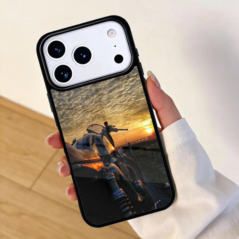 Best Latest Cool motorcycle Mobile Phone Case for IPhone 17 AIR 16pro Max 15 14 13 12 11 Bumper Cover
