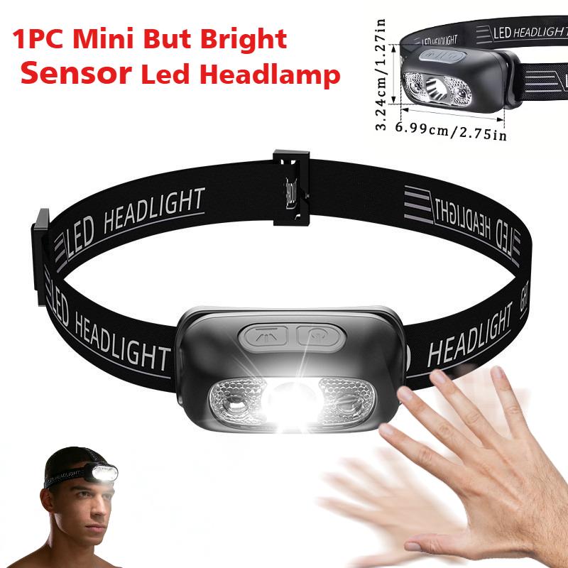Rechargeable 5 LED Headlight Ultra Bright Powerful Waterproof Head Flashlight Head Torch for Outdoor Camping Running Lighting