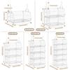 Wardrobe hanging basket, over-the-shelf closet organizer, pull-out storage bin for folded clothes, towels and accessories