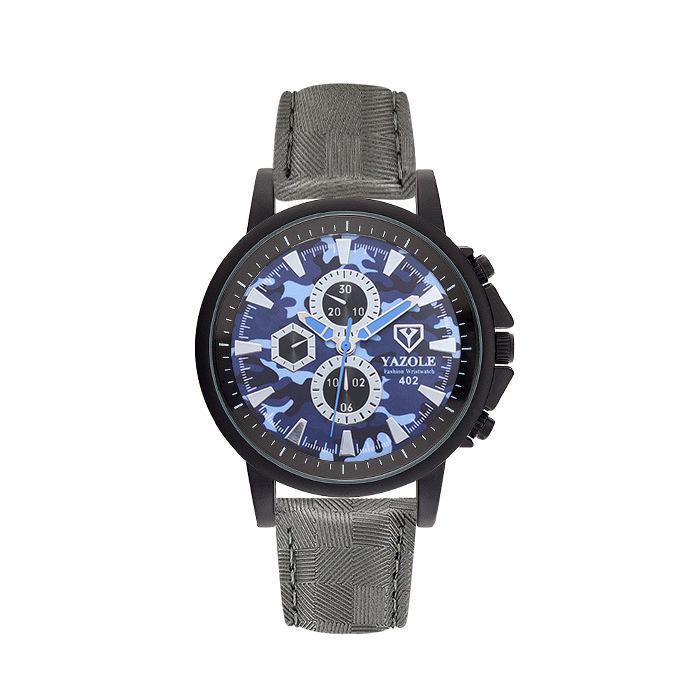 Yazole 402 Own Brand Colors Unisex Quartz Watch Weird Leather Band 3 Dials Decorations Simple Student Relogio Musculino