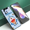 Cartoon Anime Doraemon Black Phone Case For Xiaomi Mi 9 SE 8 10 10T 11 12 13 Lite 9T 11T 12S 12T 13T 14 Pro 5G NE 11i 12X