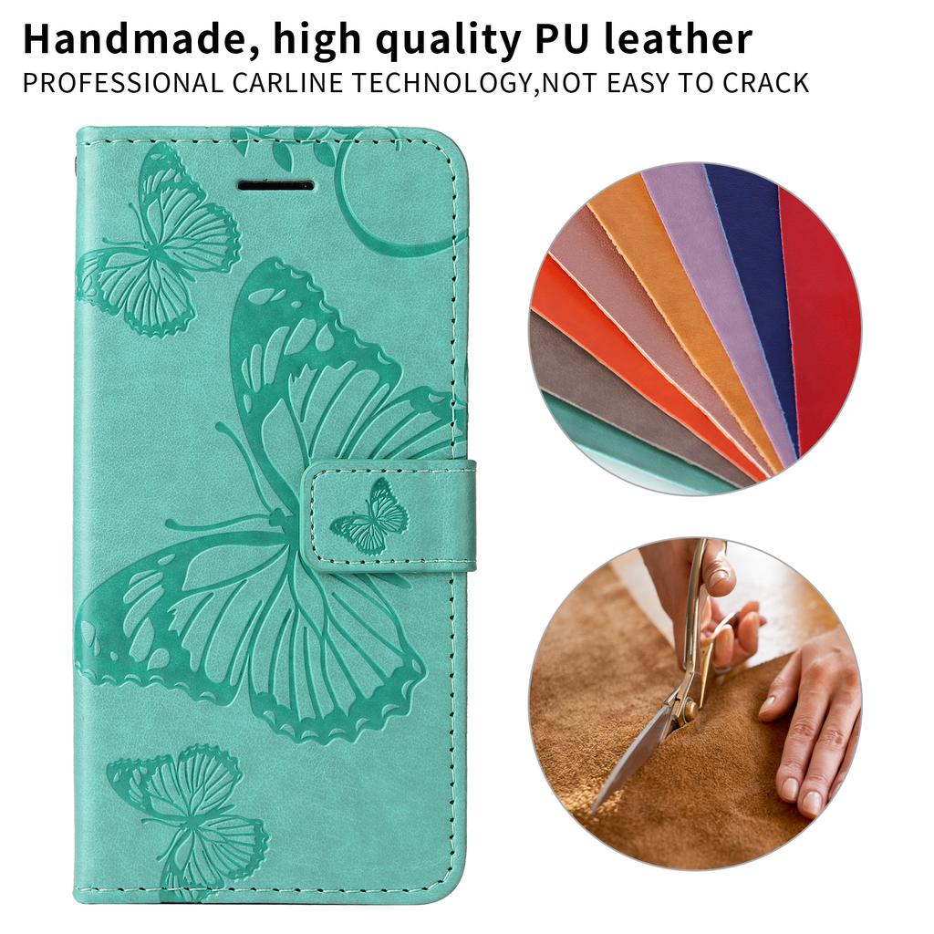 For Oppo A5 Energy 5G (China)/Oppo A5 Pro 4G (Global) Wallet Case Floral Butterfly Imprinted Leather Phone Cover Stand
