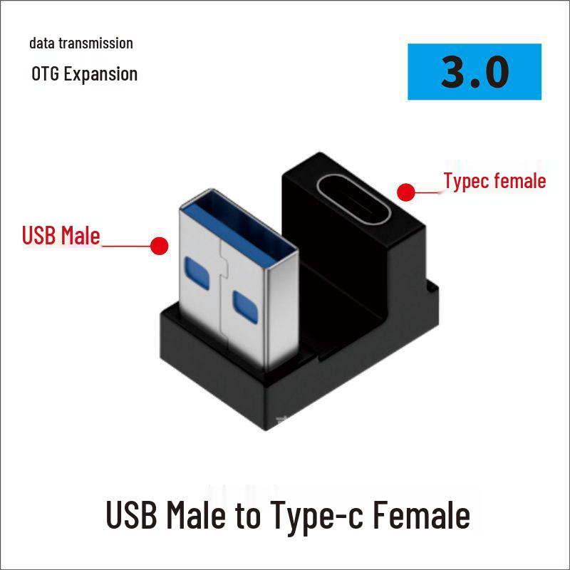 USB-адаптер типа C: Папа-Мама-Папа-Мама, Г-образный Thunderbolt 3 под углом 90° для компьютеров