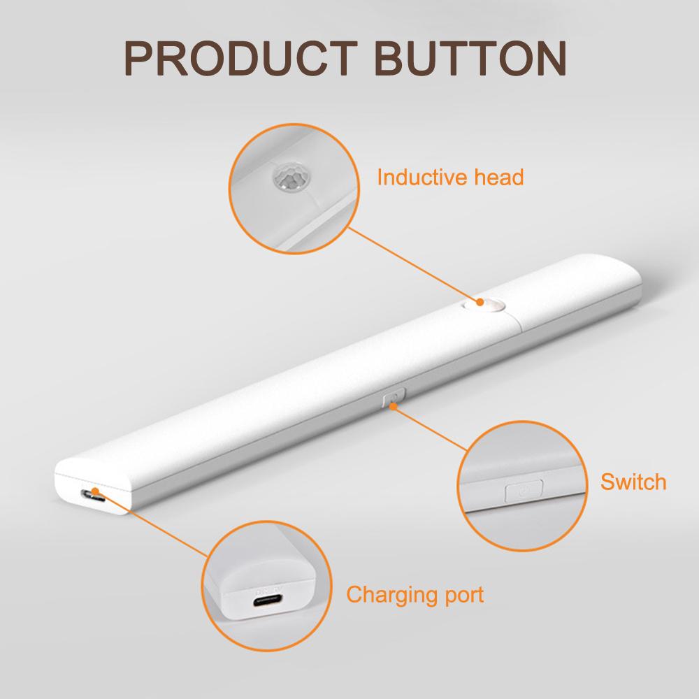 Светодиодные ленты Ультратонкий светильник для шкафа Датчик движения Ночник Перезаряжаемые светильники для шкафа-купе для кухни спальни