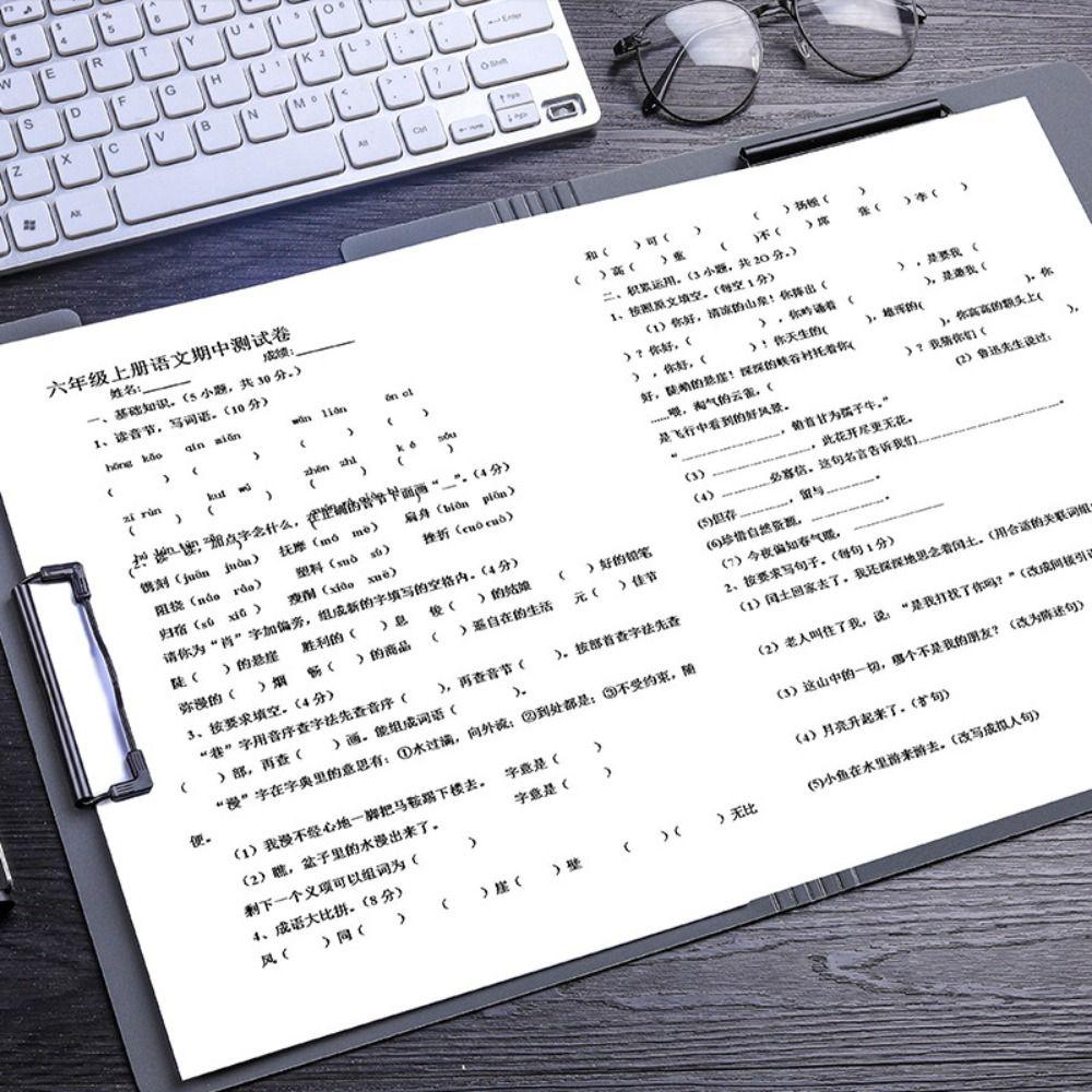 With Double Clips Clipboard Dual Use Memo Clip Board Fashion A4 File Folder Creative Stationary