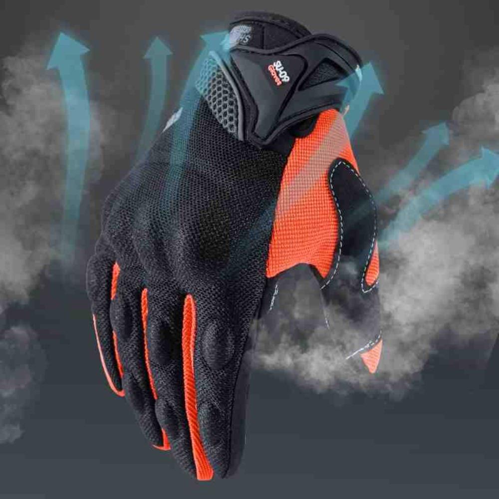 Motorcycle Breathable Riding Gloves Summer Men's and Women's Locomotive Racing Rider Protective Gloves Black