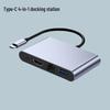 Универсальная док-станция 4-в-1 USB-C для ноутбука/iPad Apple с HD-конвертером, USB 3.0 и сетью 100 Мбит/с