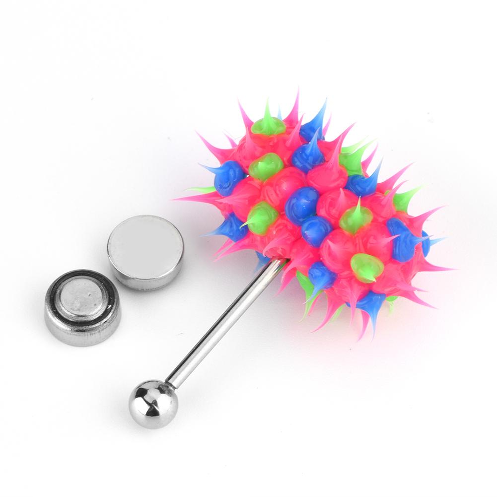 Vibrating Tongue Ring Stud Barbell Stainless Steel Body Piercing Jewelry (#6)