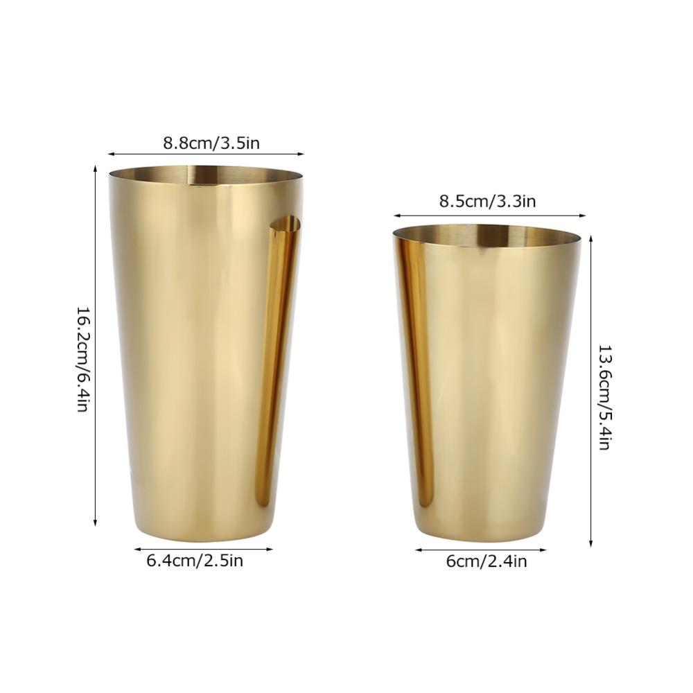 2 piece Simple Design Cocktail Shaker Set 304 Stainless Steel Stainless Steel Shaker Mixing Drinks