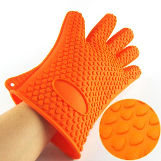 Silicone Kitchen Heat Resistant Glove Pot Holder Baking BBQ Cooking Oven Mitt