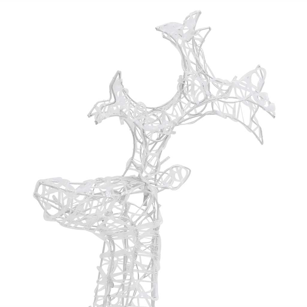 Reindeer Christmas Decoration 2 pcs 60 x 16 x 100 cm Acrylic