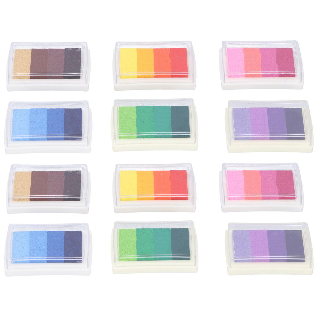 12 шт. 4 цвета градиентные чернильные подушечки набор красочные поделки для открыток подарочные подушечки для штампов