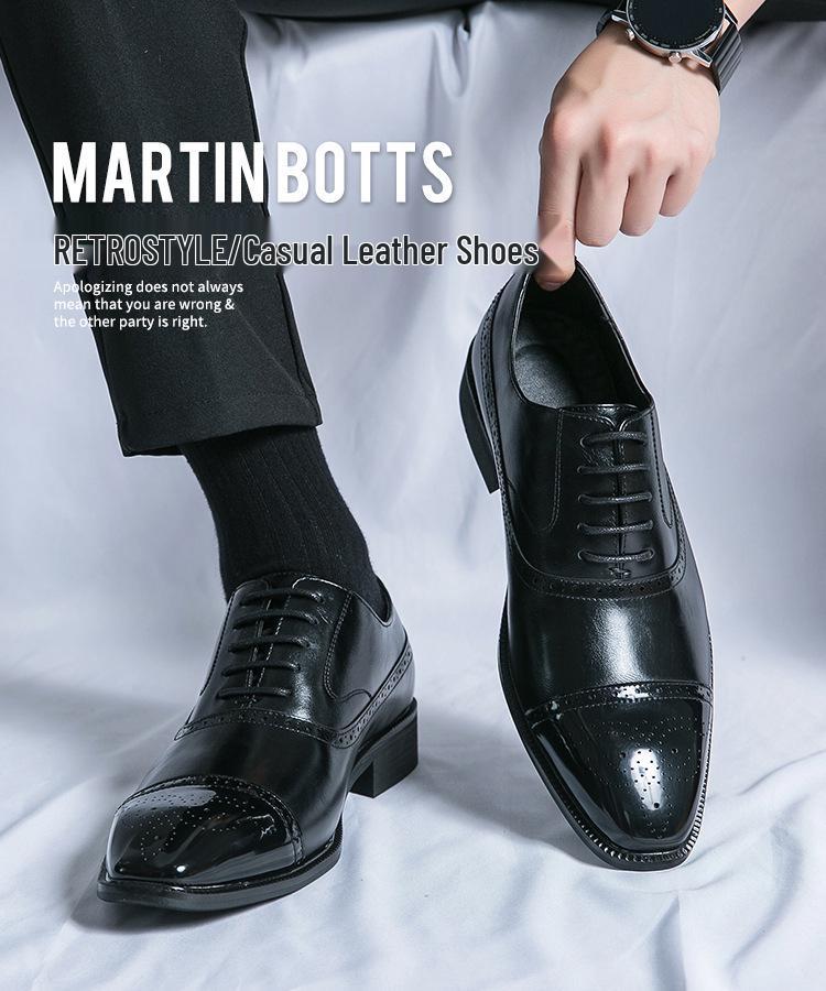 Мужские кожаные туфли с заостренным носком - Классическая, формальная и повседневная обувь для жениха на свадьбу