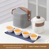 Mutton-Fat Jade Porcelain Travel Tea Set