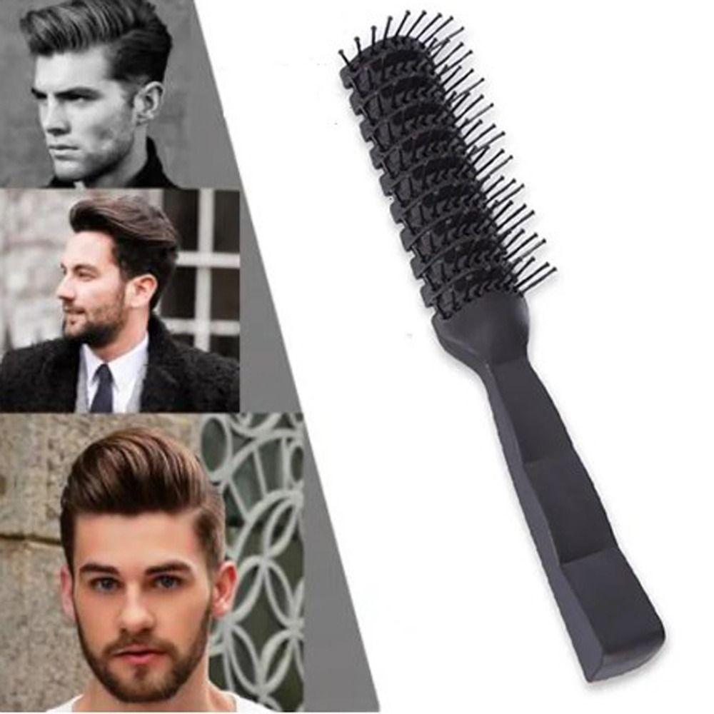 Plastic Anti-static Heat Comb Professional Massage Ribs Hair Comb Detangling Vent Brush  Men/Boy
