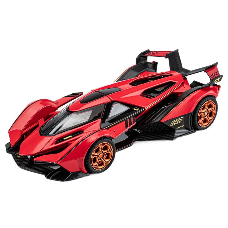 1/32 Lamborghini V12 Vision GT Gran Turismo Суперкар Сплав Модель Машины Литой Звук и Свет Игрушки Детский Транспорт Подарки для Детей