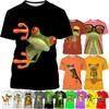 Fashionable Tree Frog 3D Printed T-shirt Fun Animal Men's and Women's Fun Hip Hop Style Short Sleeve Top