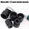 8-46mm 1/2" Dr. Heavy Duty Impact Socket Set 12-Point Metric CR-MO 1/2-Inch Drive Spindle Axle Nut Impact Socket Set
