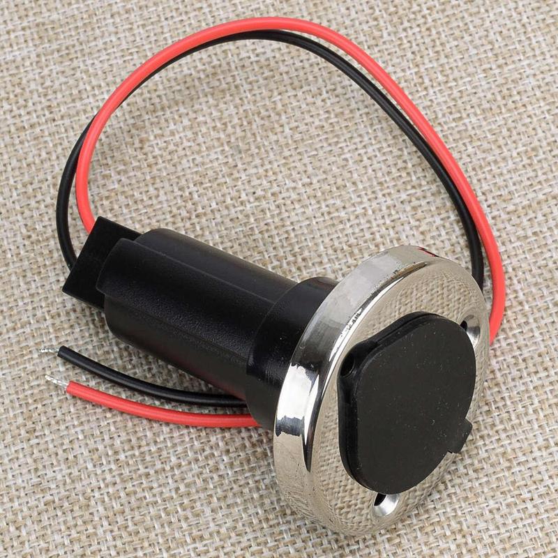12V Anchor Stern Navigation Light Plug-in Pole Base Socket Deck Mount For Yacht Boat Marine