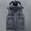 Осенне-зимние мужские куртки без рукавов с капюшоном, новинка 2022 года, повседневный теплый мужской жилет больших размеров M-5XL