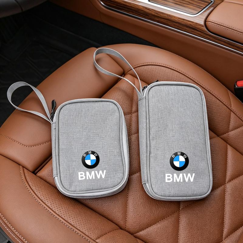 HINW3 Car Kechains Storage Bag Oxford Cloth Storage Organizer For BMW Performance E46 E60 E90 E39 E87 E36 E92 E70 E91 X3 X5 X1 X2 X4