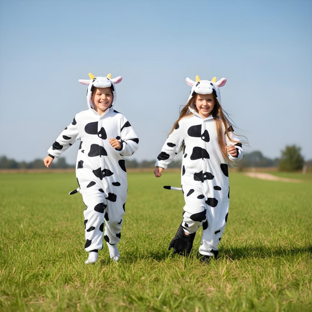 Piżama Onesie Kigurumi Kostium Przebranie Krowa Dzieci 95-105Cm