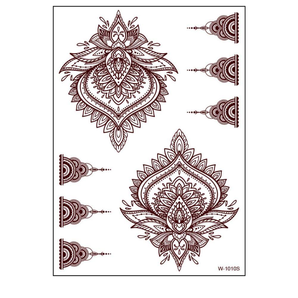 Wedding Tool Body Art Sticker Henna Tattoo Stickers Water Transfer Decals Temporary Tattoo