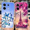 For Xiaomi Poco X6 Pro 5G Case Cute Cat Butterfly Painted Cover Soft Silicone Phone Case For Xiaomi Poco X6 Pro PocoX6 5G Fundas