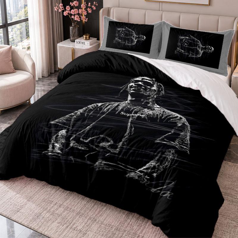 Travis Scott 3Pcs Bedding Set Duvet Cover With Two Pillowcases For Bedroom Home Decoration