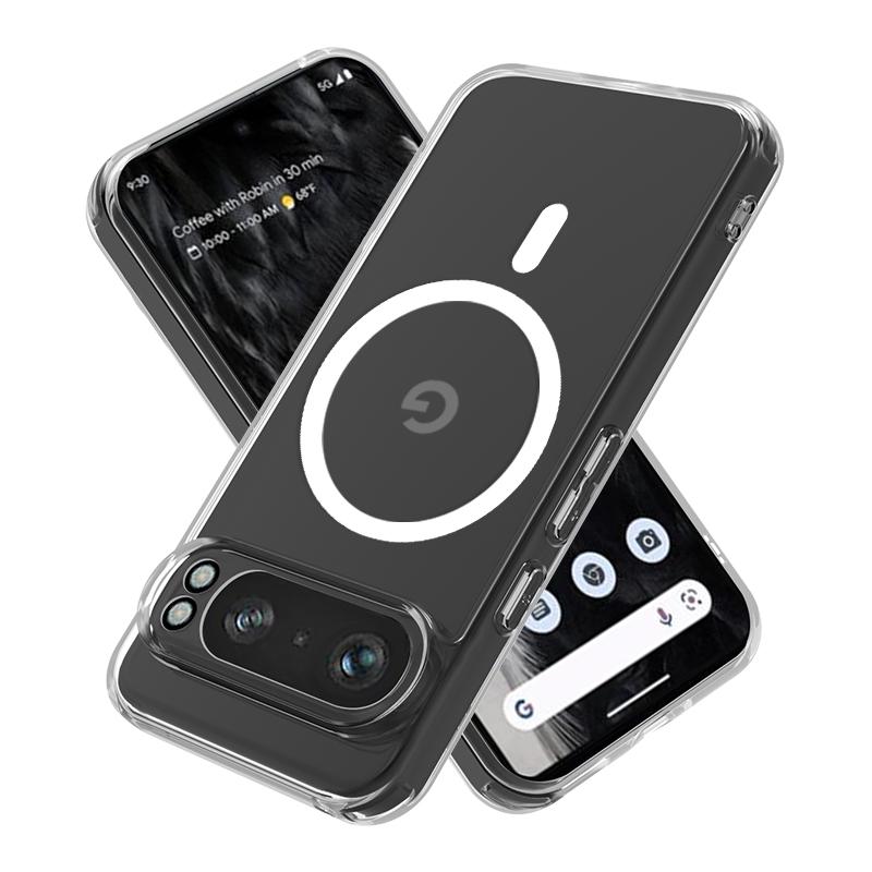 -HD Магнитный чехол для телефона для Google Pixel 10 9 Pro XL 9A 8A 8 7 7A 6 6A Pro Для Magsafe Беспроводная зарядка Акриловая крышка