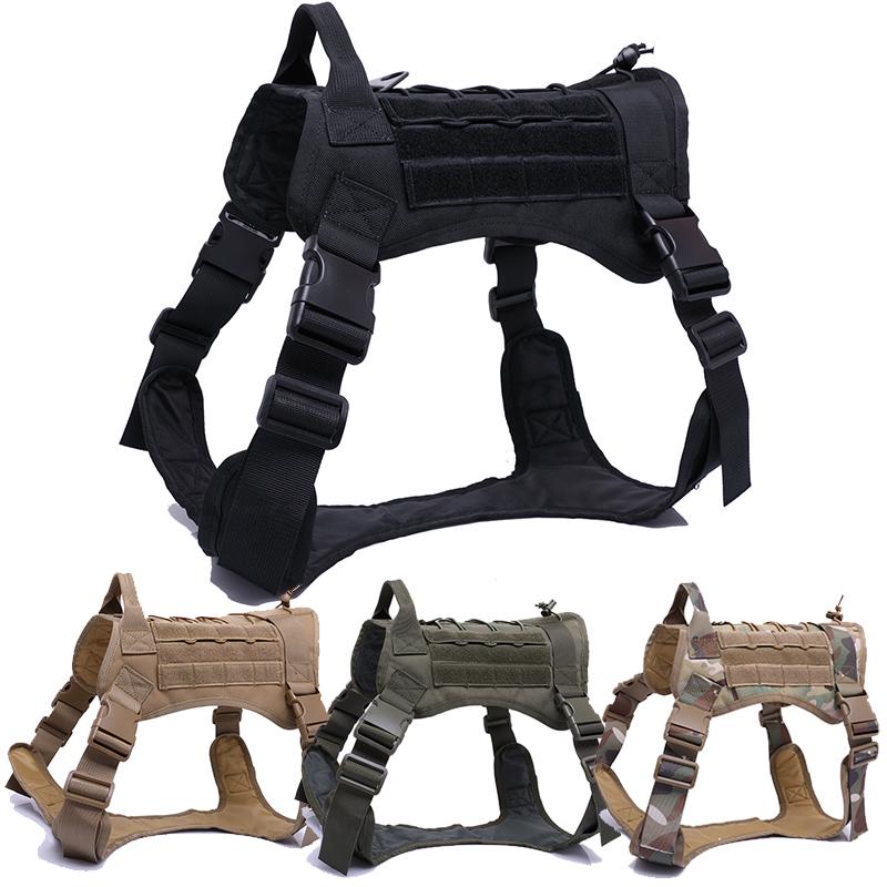 Немецкий с ручкой нейлоновый жилет для домашних собак тактический для маленьких поводков шлейка для собак-банджи овчарок военная шлейка для собак щенков больших собак уникальный