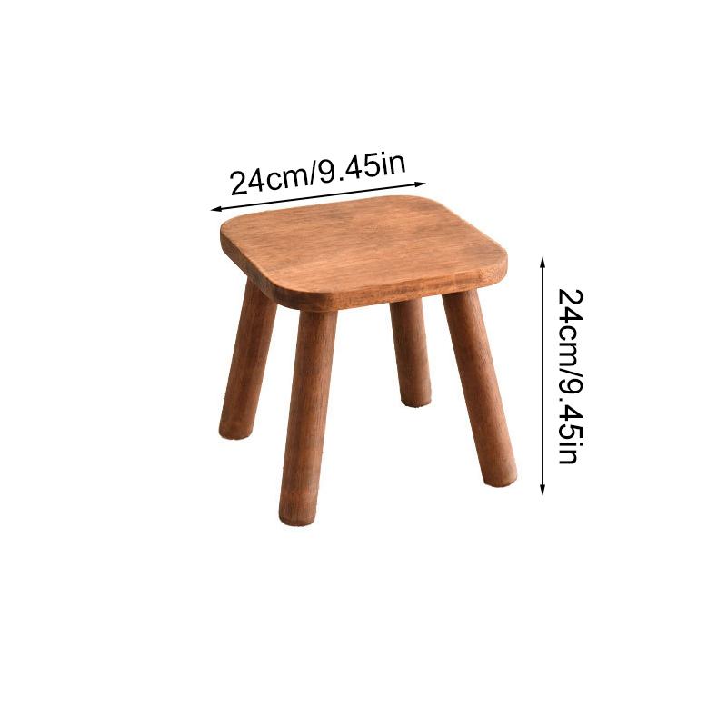 1 шт. деревянная скамейка многоцелевая мебель сиденье стул для комнаты цельный деревянный переносной низкий табурет для смены обуви цвет орех