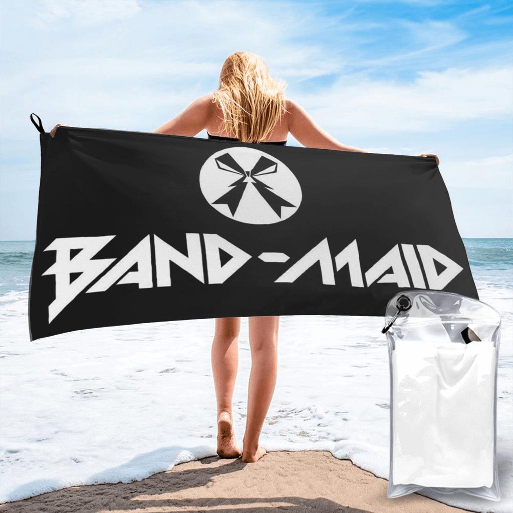 Band Maid Japan Metal Rock Beach Towel Soft Microfiber Quick Dry Absorbent Quick Towels For Bath