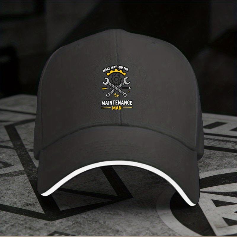 New An Adjustable Sandwich Baseball Cap Featuring 'MAKE WAY FOR THE MAINTENANCE MAN', a Lightweight Printed Women'S Hat, And a T