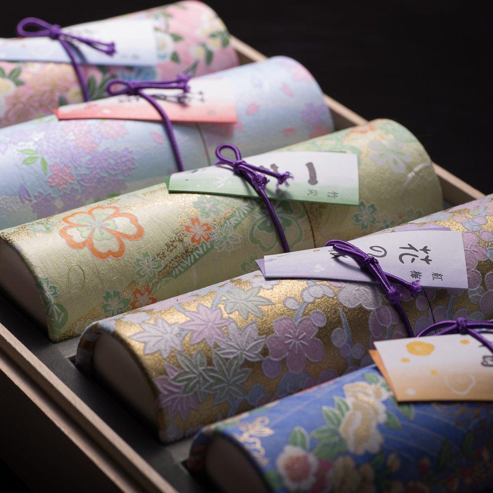 Благовония Okuno Seimeido Hanakurabe (Набор из 5 предметов) в коробке из древесины павловнии