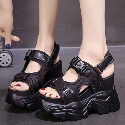 Женские туфли на высоком каблуке, лоферы, волшебные подошвы два в одном, увеличивающие рост, спортивные сандалии на толстой подошве, женские сандалии на платформе