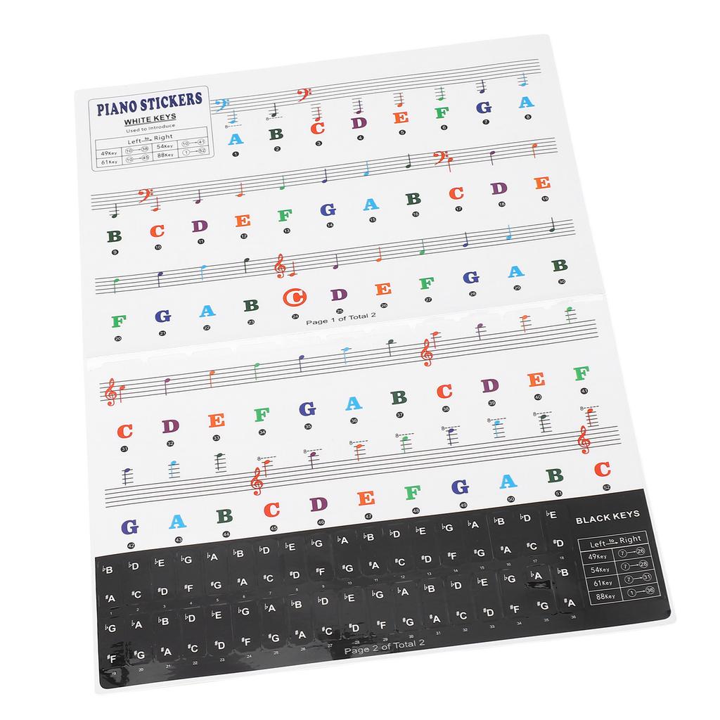 Наклейки для клавиатуры фортепиано для 88 61 54 49 клавиш ПВХ Съемные Буквы клавиатуры фортепиано для начинающих и детей