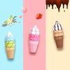 1pc Wooden Pretend Play Food Magnetic Connected Ice Cream Toys for Kids Game