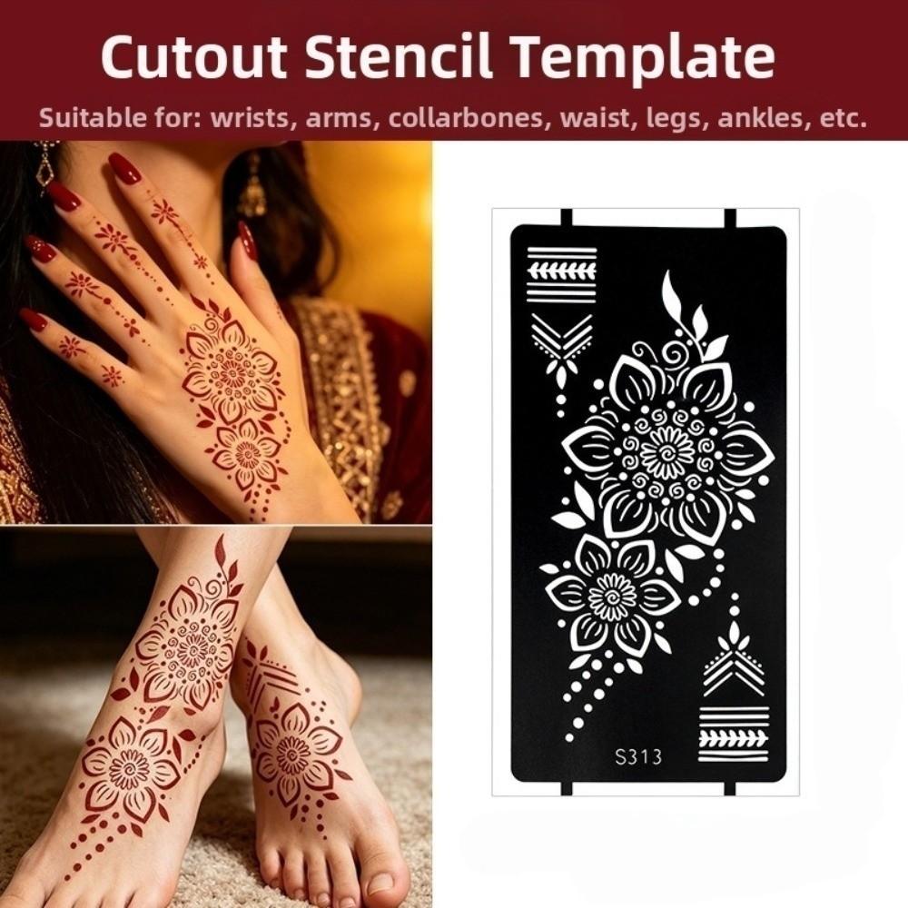 Lace Fake Tattoo Temporary Tattoo Template Legs Arm Henna Tattoo Decals Women/Lady