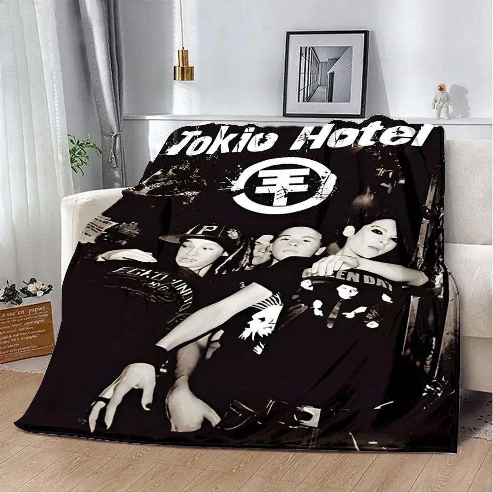 Tokio Hotel Рок-группа Билл Каулитц Печатное одеяло Пледы для пикника Теплое одеяло Мягкое и удобное одеяло Домашний Подарок для путешествий